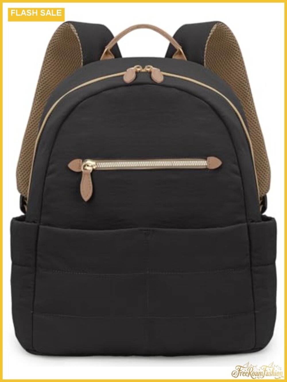 Quilted Puffer Backpack for Women Lightweight Water-Resistant Daypack Laptop